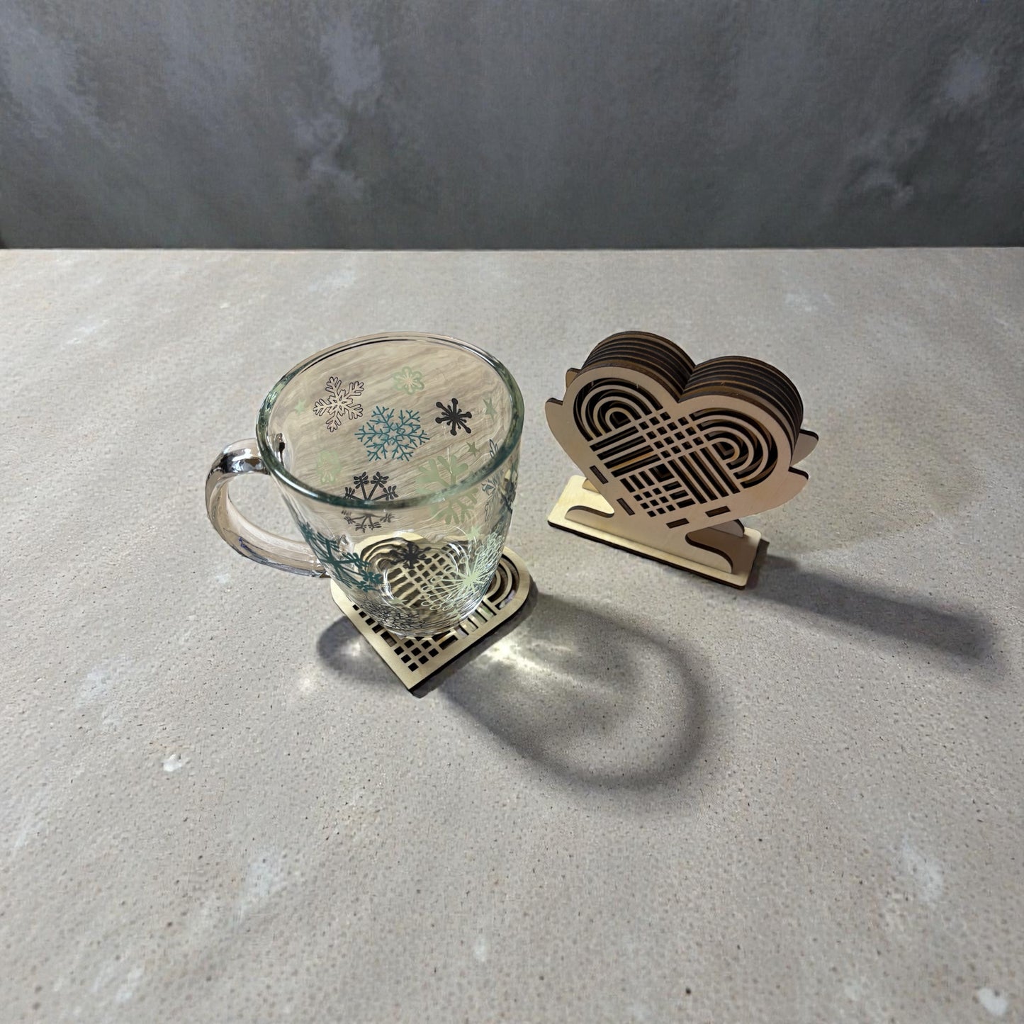 Untersetzer Herz Holz